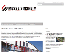 Tablet Screenshot of messe-sinsheim.de